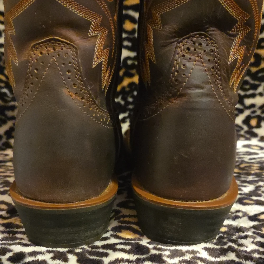 Ariat Dark Brown Embroidered Heeled Boots - Picture 3 of 6